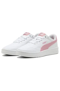Sneakers bianche con dettagli rosa Puma Court Lally JR