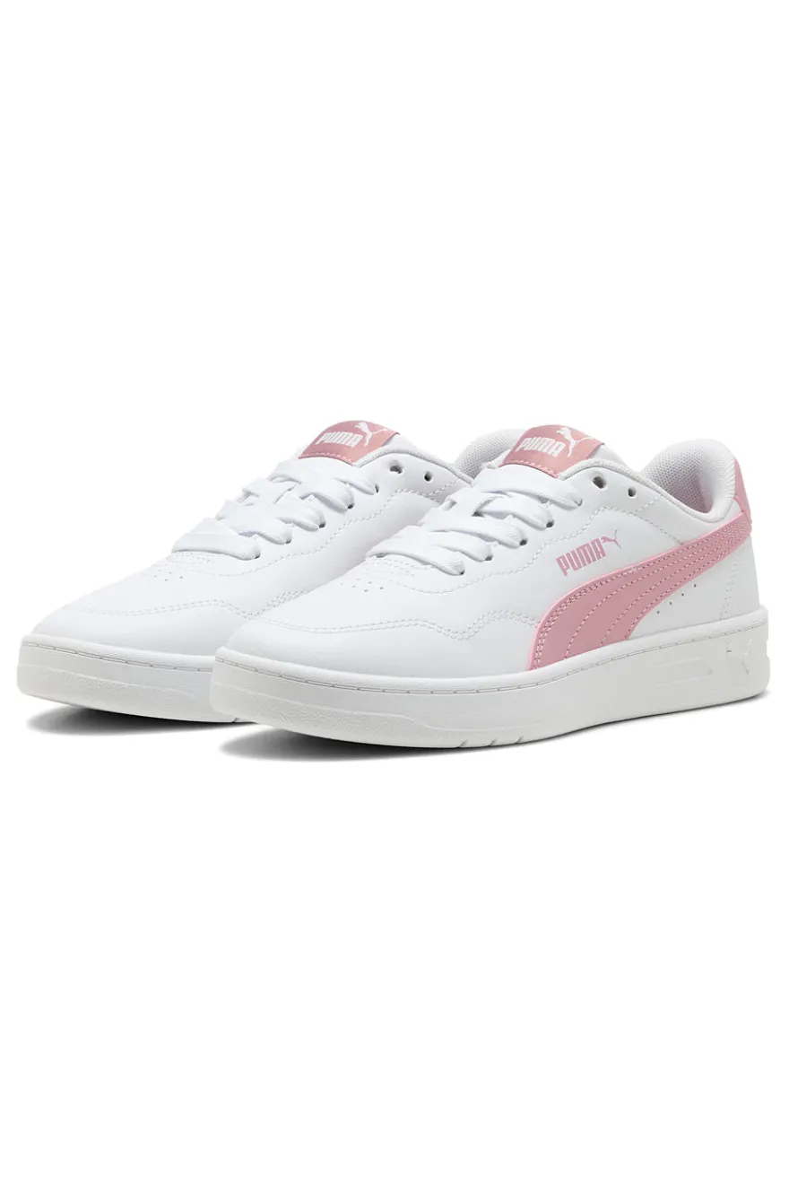 Sneakers bianche con dettagli rosa Puma Court Lally JR