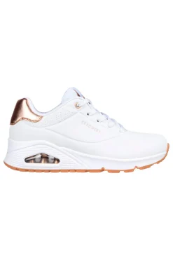 Sneakers bianche con dettagli oro Skechers Uno Golden Air
