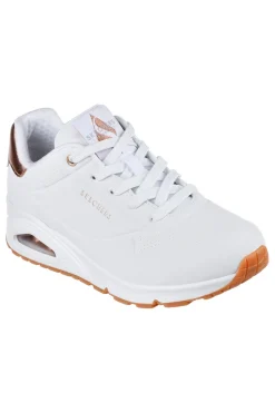 Sneakers bianche con dettagli oro Skechers Uno Golden Air