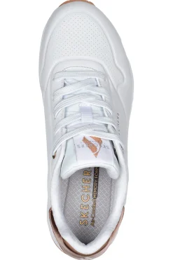Sneakers bianche con dettagli oro Skechers Uno Golden Air