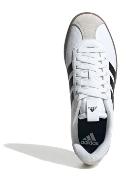 Sneakers bianche con dettagli neri suola in gomma Adidas Vl Court 3