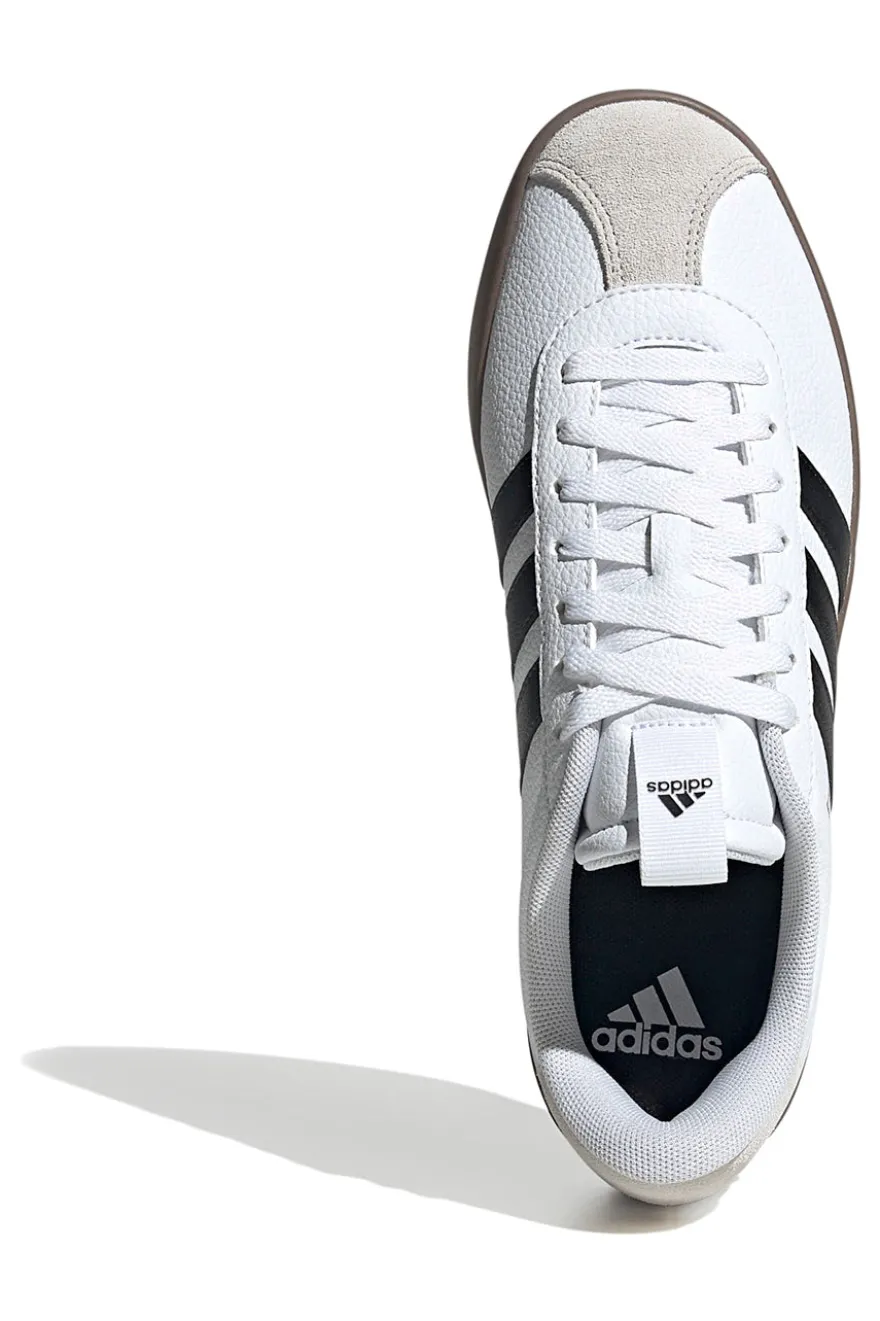 Sneakers bianche con dettagli neri suola in gomma Adidas Vl Court 3
