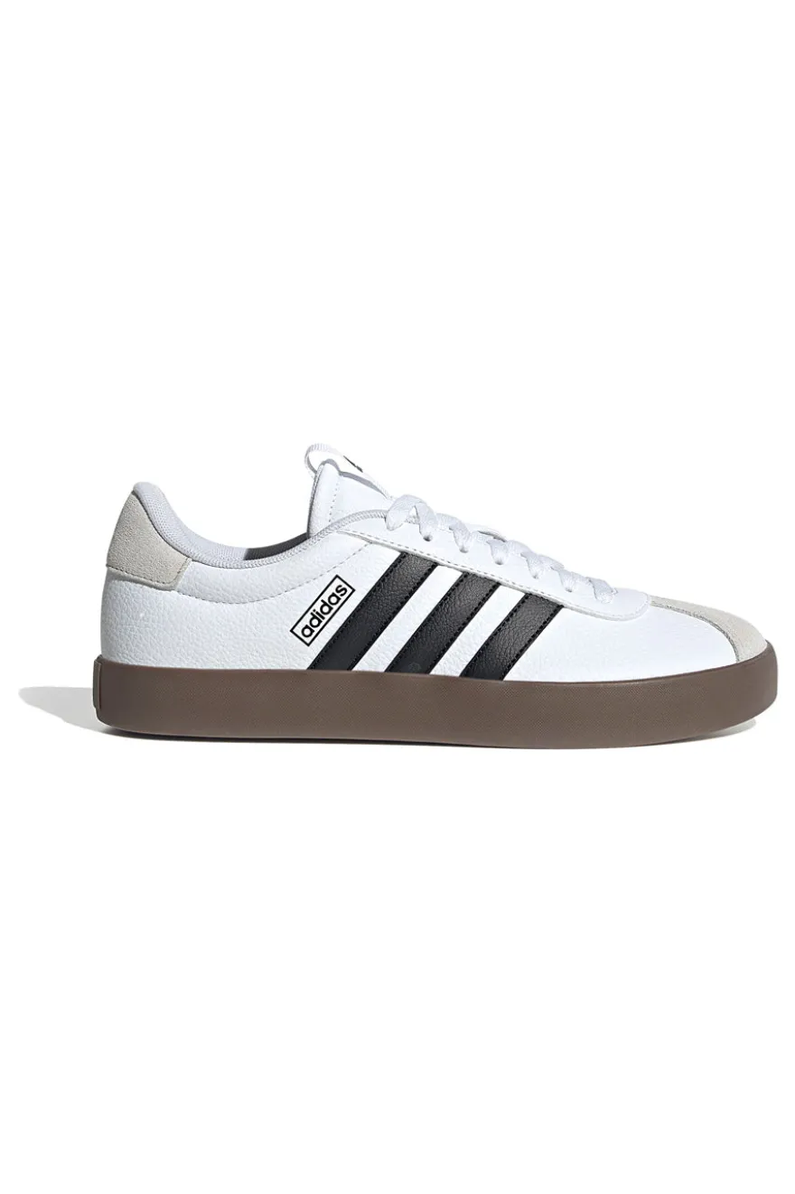 Sneakers bianche con dettagli neri suola in gomma Adidas Vl Court 3