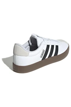 Sneakers bianche con dettagli neri suola in gomma Adidas Vl Court 3