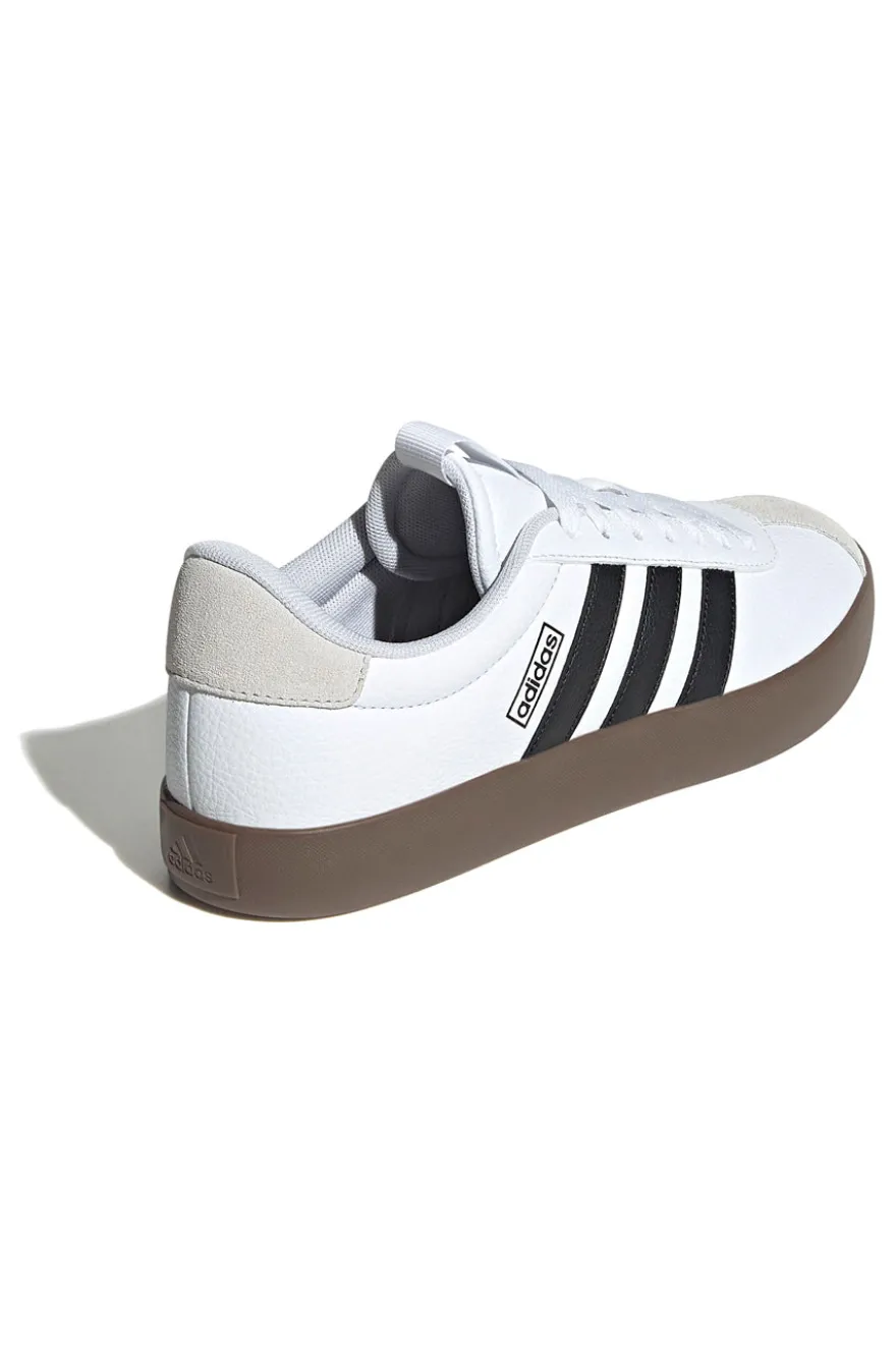 Sneakers bianche con dettagli neri suola in gomma Adidas Vl Court 3
