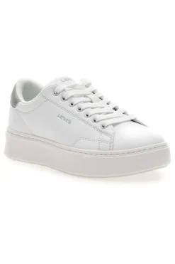 Sneakers Bianche con Dettaglio Posteriore Argento LEVI'S AMBER