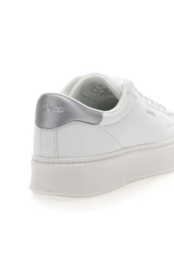Sneakers Bianche con Dettaglio Posteriore Argento LEVI'S AMBER