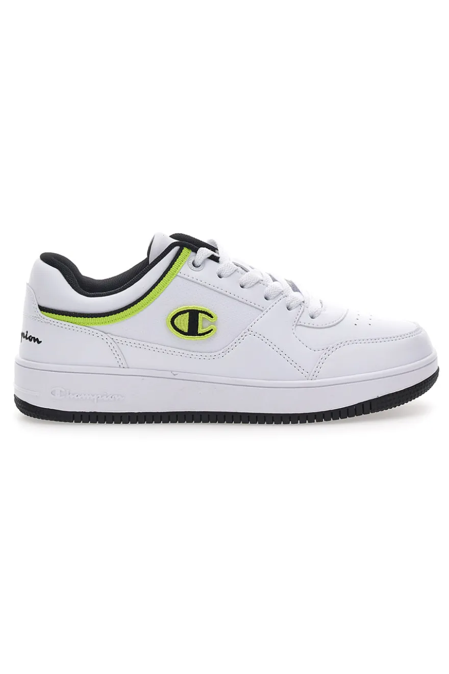 Sneakers Bianche con Dettagli Blu e Gialli CHAMPION RD18 LOW G GS