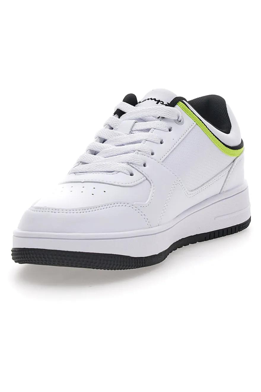 Sneakers Bianche con Dettagli Blu e Gialli CHAMPION RD18 LOW G GS