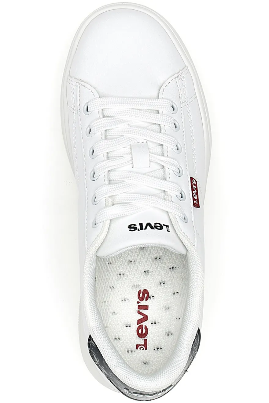 Sneakers Bianche con Dettaglio Posteriore Nero a Fantasia LEVI'S TAMPA