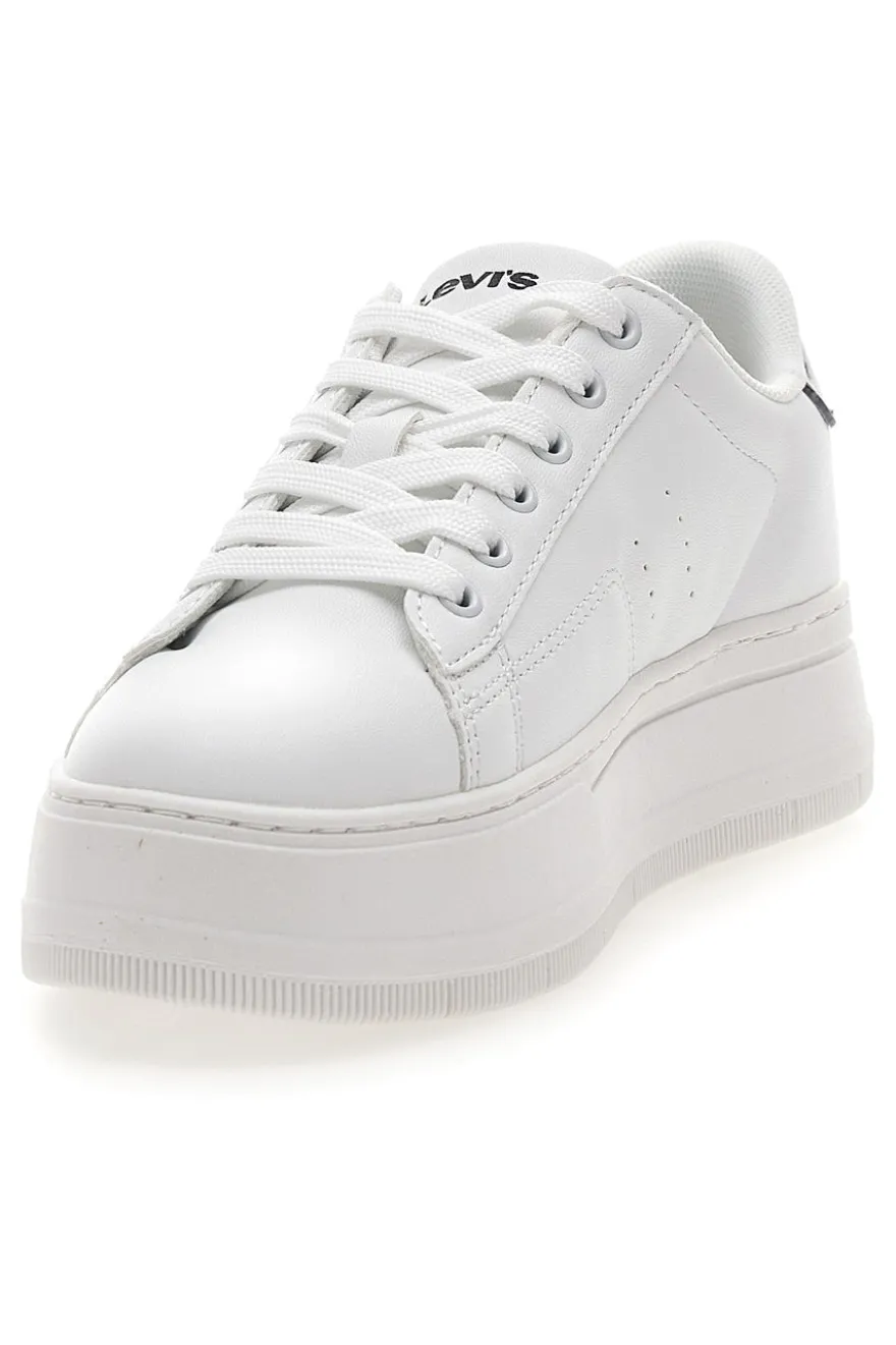 Sneakers Bianche con Dettaglio Posteriore Nero a Fantasia LEVI'S TAMPA