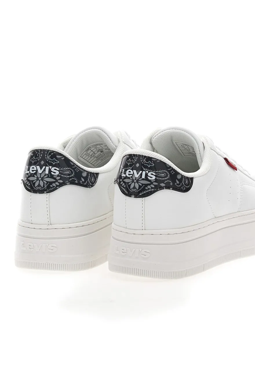 Sneakers Bianche con Dettaglio Posteriore Nero a Fantasia LEVI'S TAMPA