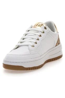Sneakers bianche con dettagli oro glitterati Mariella Burani 51772C1170