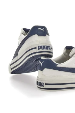 Sneakers Bianche Con Dettagli Blu da Uomo Puma Court Classic Vulc FS