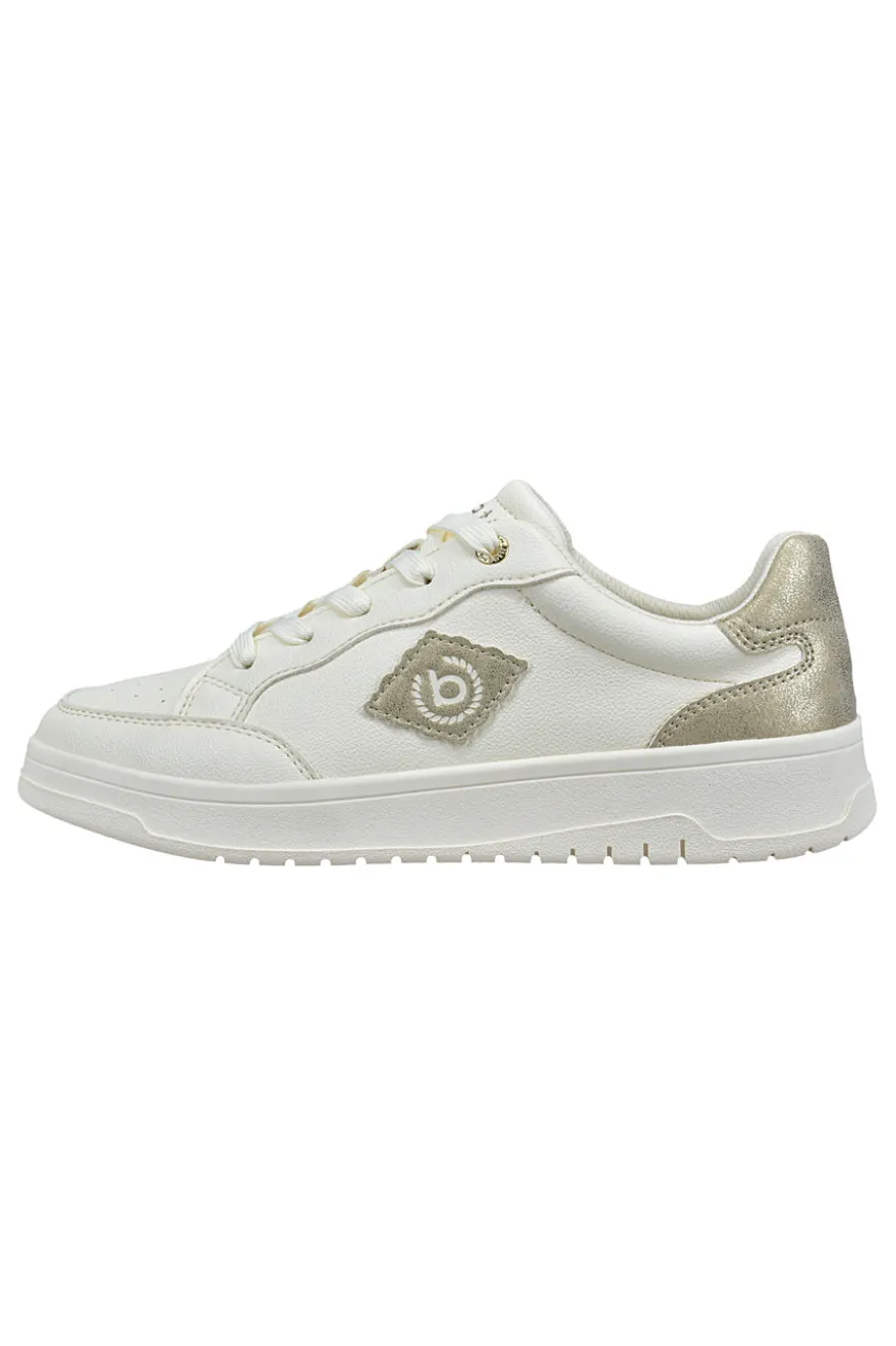 Sneakers Bianche con dettagli oro Bagatt 435AQG1950502190