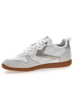 Sneakers bianche con dettagli metallizzati Cotton belt FROST LTH-METAL
