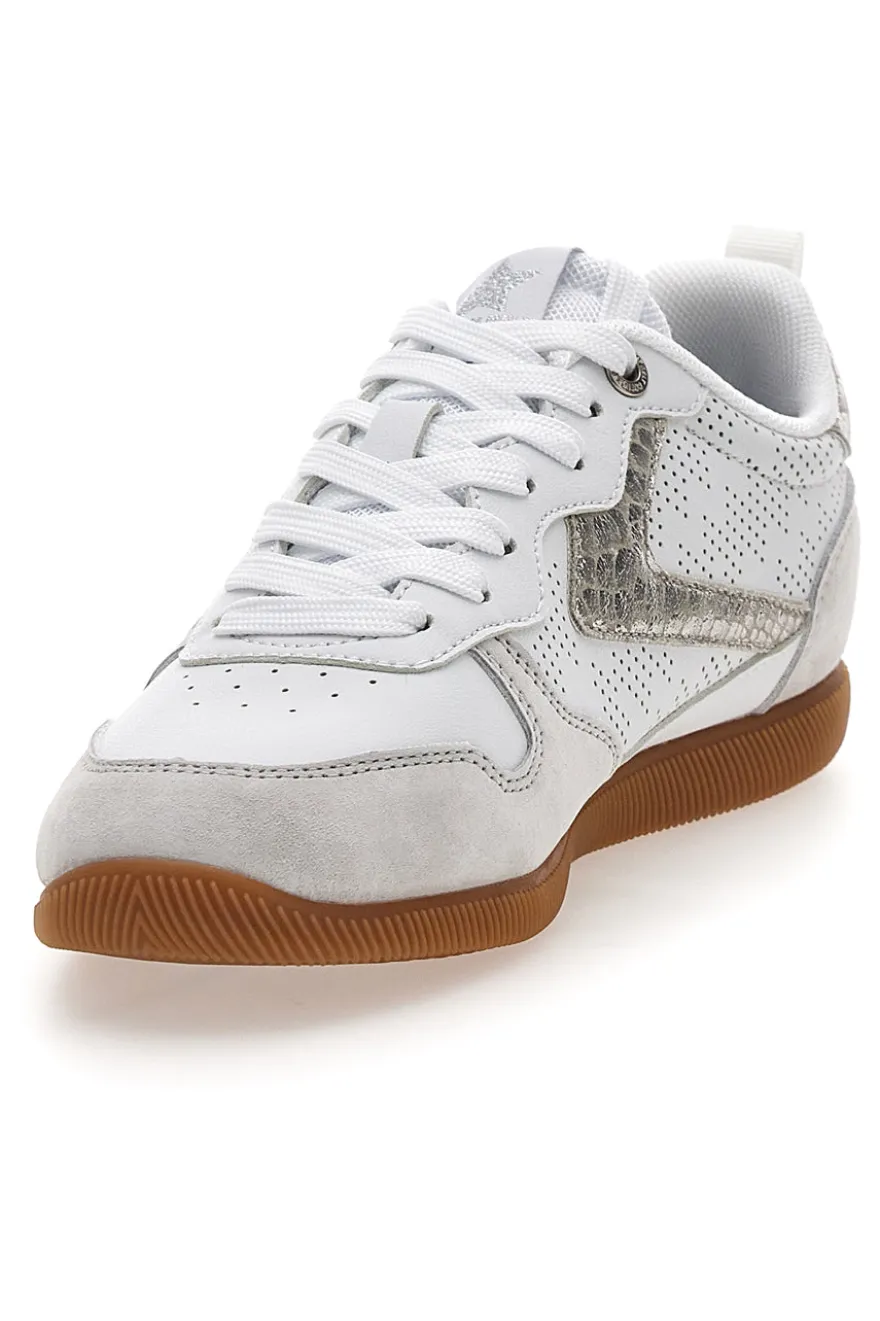 Sneakers bianche con dettagli metallizzati Cotton belt FROST LTH-METAL