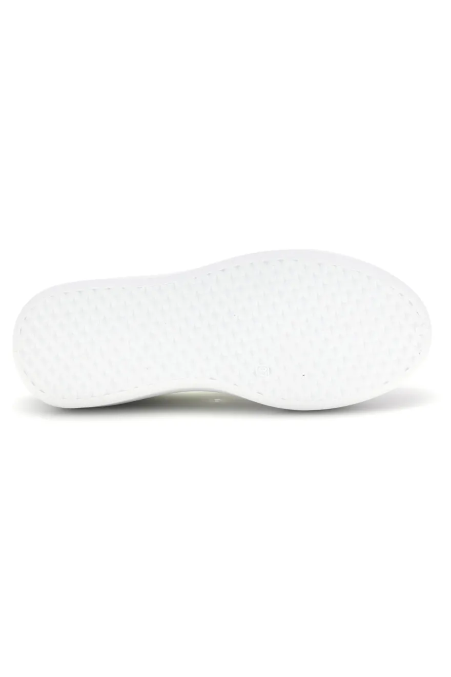Sneakers bianche con dettagli argento Cafè Cost 45JH07267