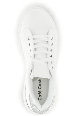 Sneakers bianche con dettagli argento Cafè Cost 45JH07267