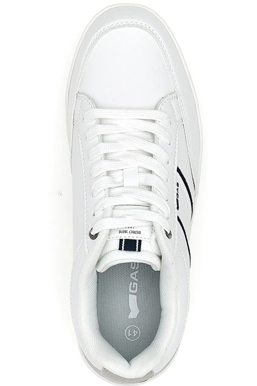 Sneakers bianche con dettagli grigio e nero Gas Amburgo Ltx