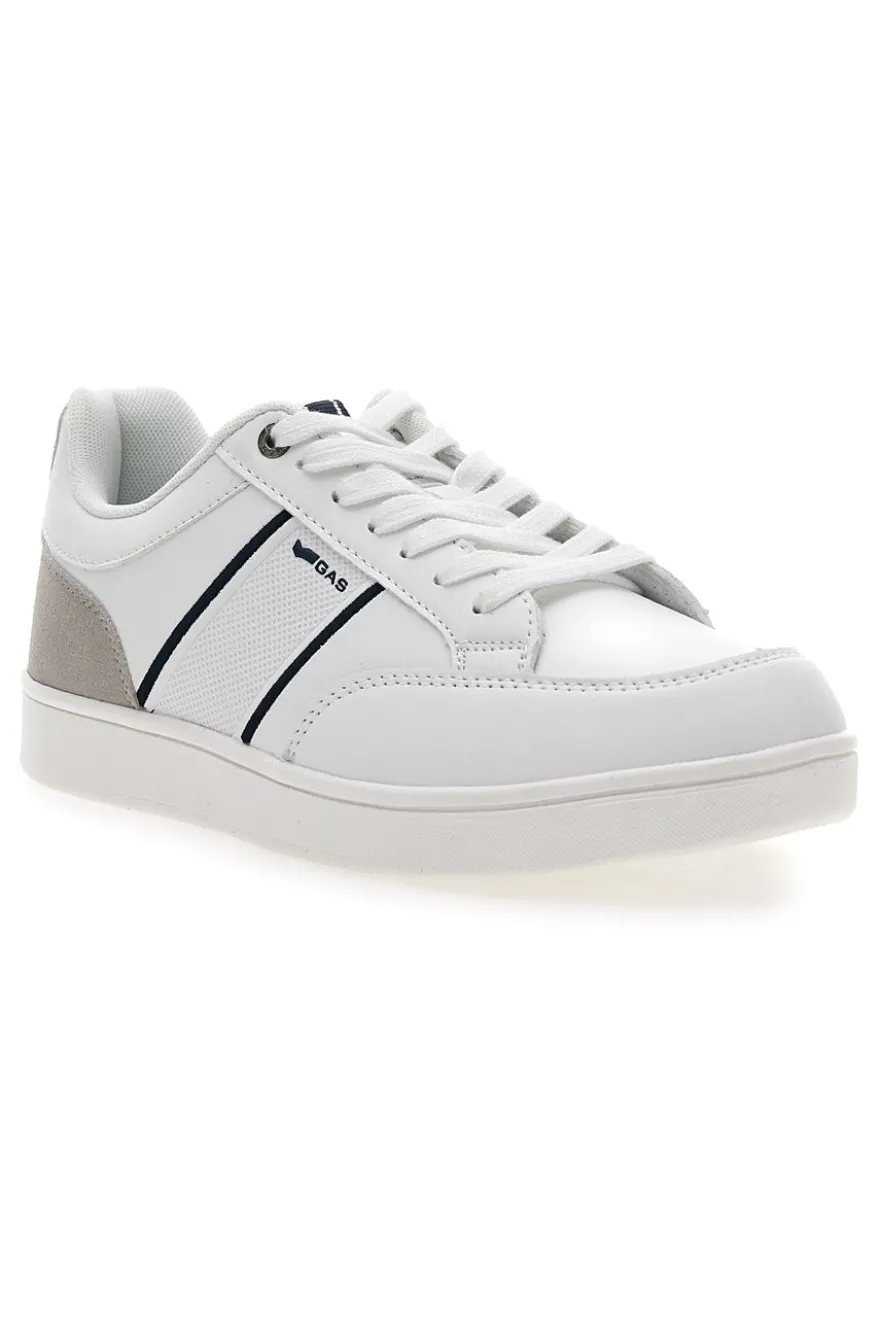 Sneakers bianche con dettagli grigio e nero Gas Amburgo Ltx