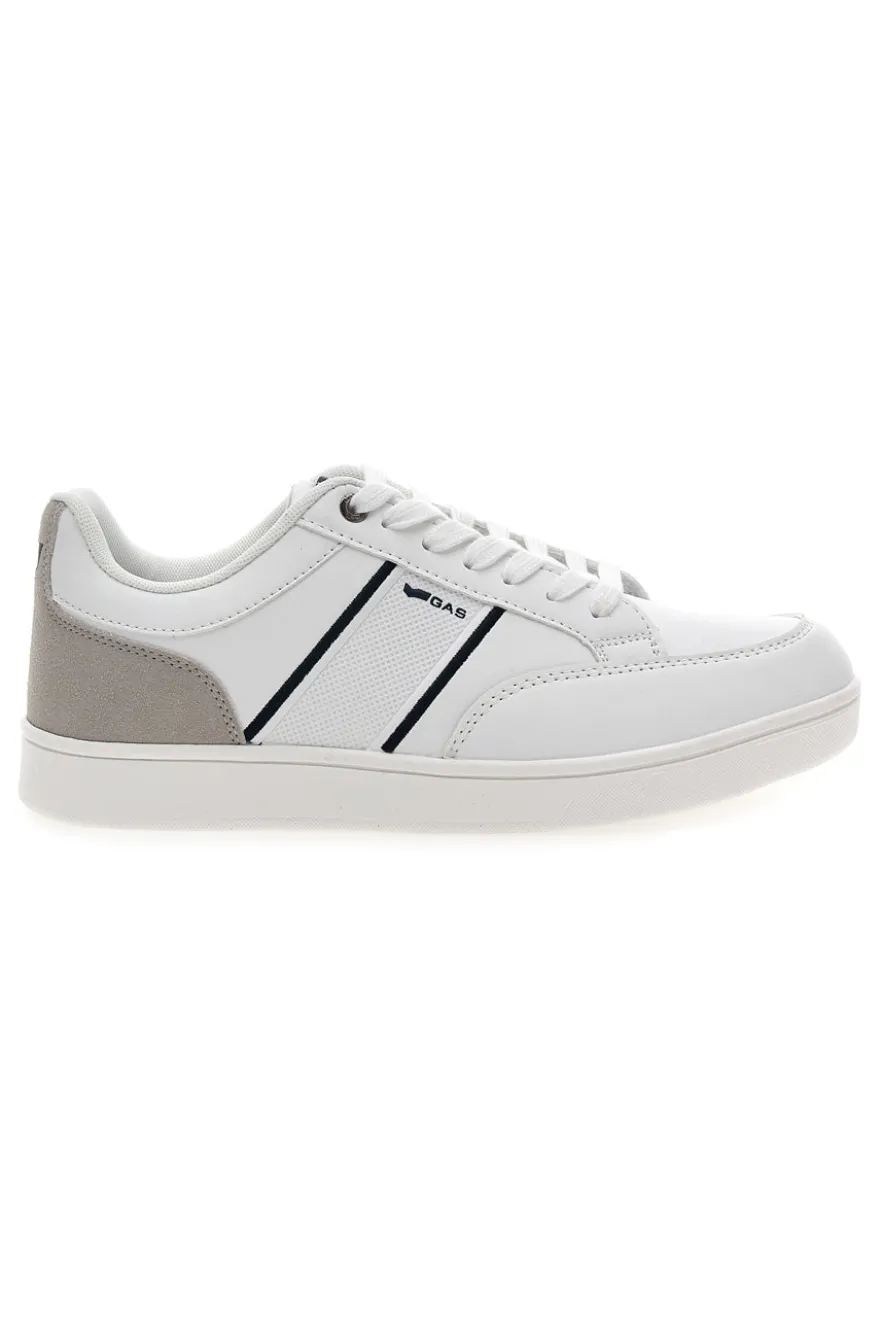 Sneakers bianche con dettagli grigio e nero Gas Amburgo Ltx