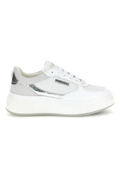 Sneakers bianche con dettagli argento Ferre F750