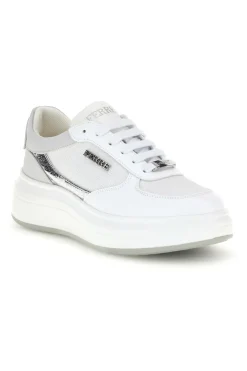 Sneakers bianche con dettagli argento Ferre F750