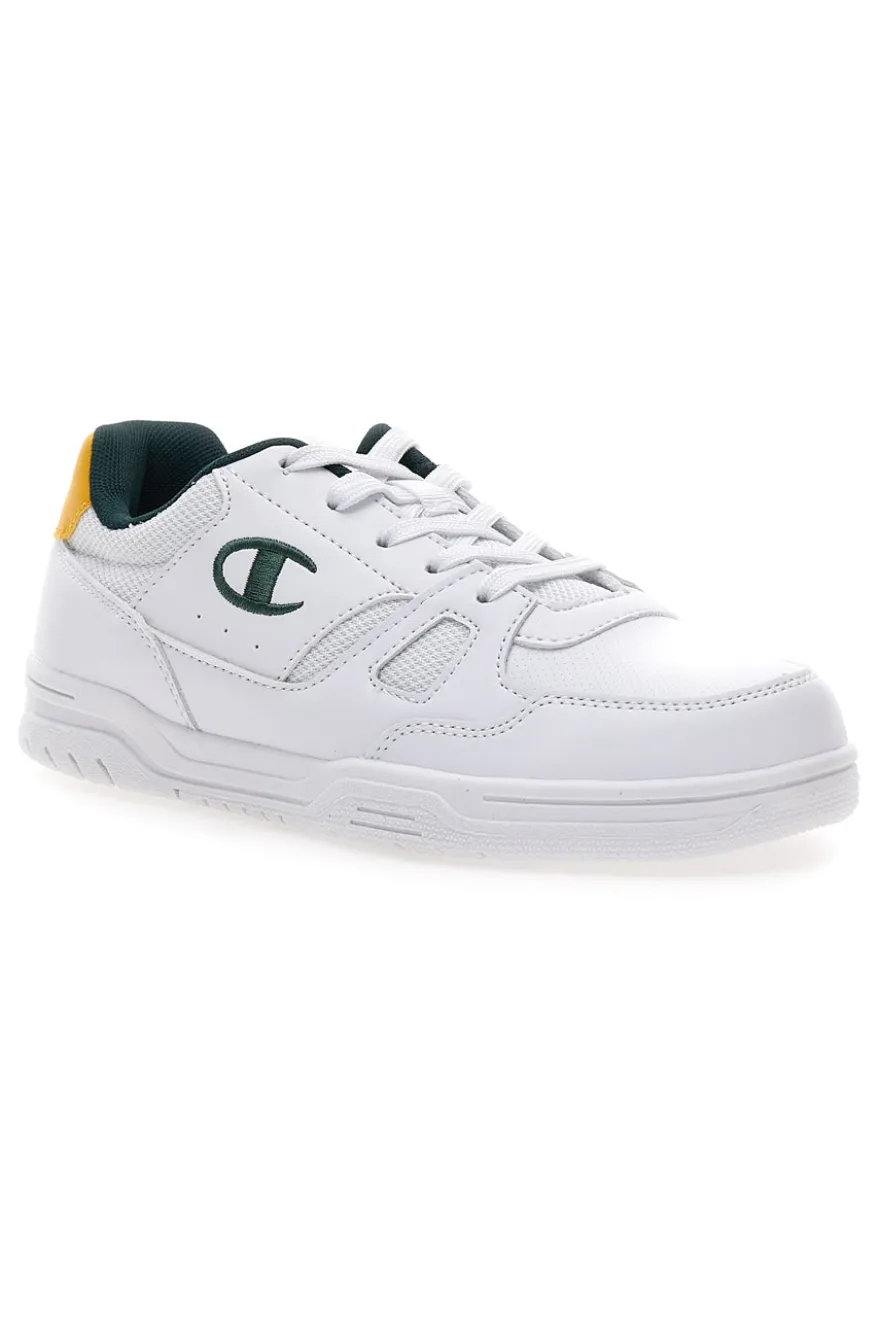 Sneakers bianche con dettagli verde e giallo Champion CLY 87 B GS