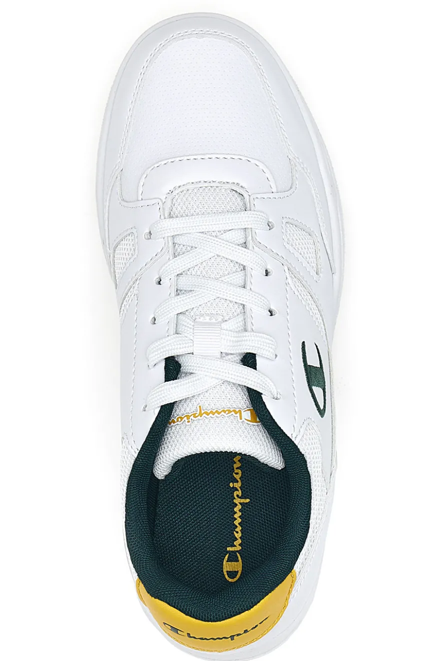 Sneakers bianche con dettagli verde e giallo Champion CLY 87 B GS