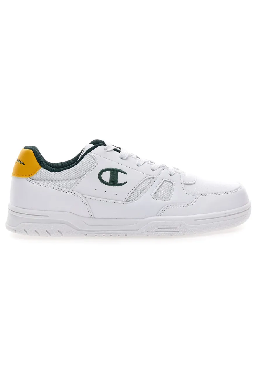 Sneakers bianche con dettagli verde e giallo Champion CLY 87 B GS
