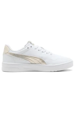 Sneakers bianche con dettagli oro Puma Court Lally Metallic Whisper