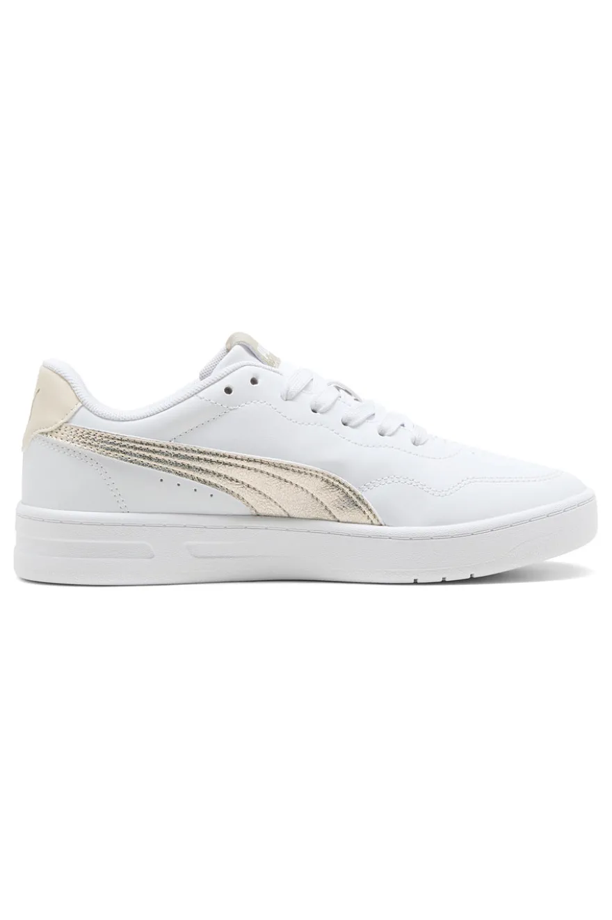 Sneakers bianche con dettagli oro Puma Court Lally Metallic Whisper