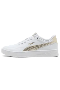 Sneakers bianche con dettagli oro Puma Court Lally Metallic Whisper
