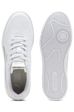 Sneakers bianche con dettagli oro Puma Court Lally Metallic Whisper