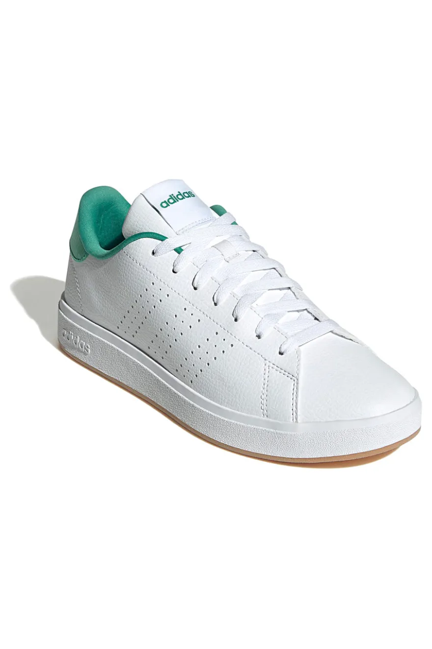 Sneakers bianche con dettagli verdi design essenziale Adidas Advantage Base 2.0