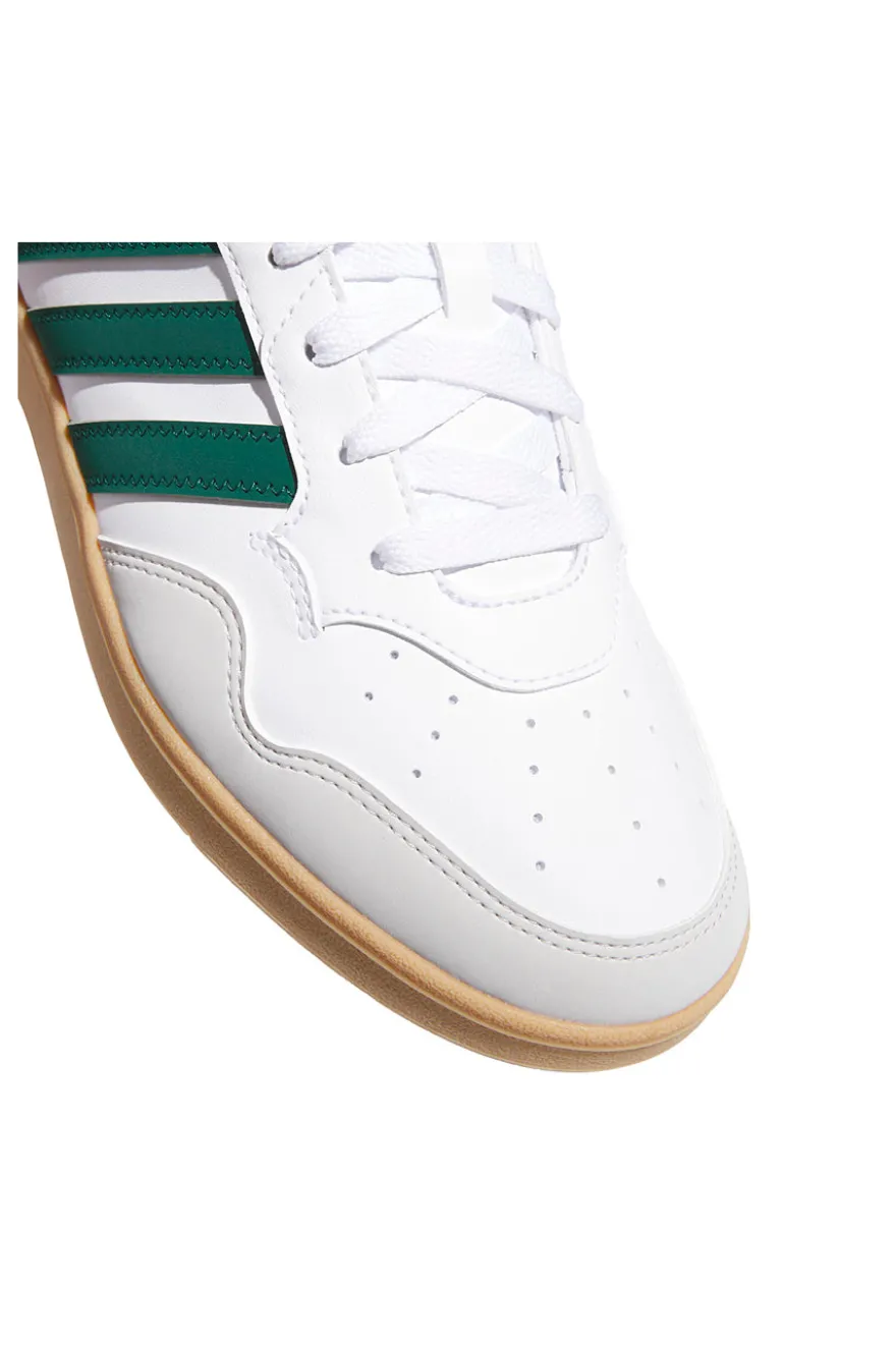 Sneakers bianche con dettagli verdi e suola gum Adidas Hoops 4.0