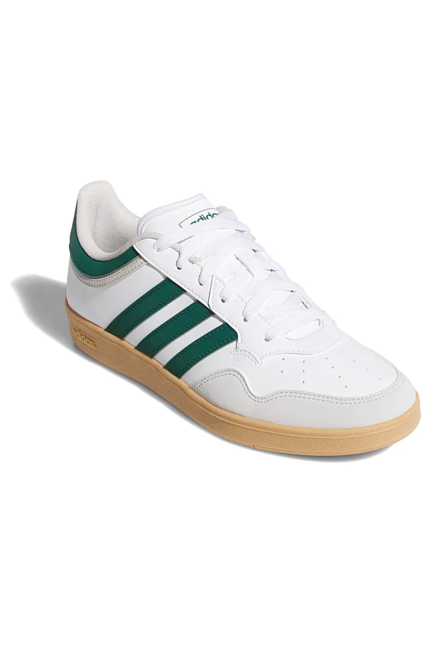 Sneakers bianche con dettagli verdi e suola gum Adidas Hoops 4.0