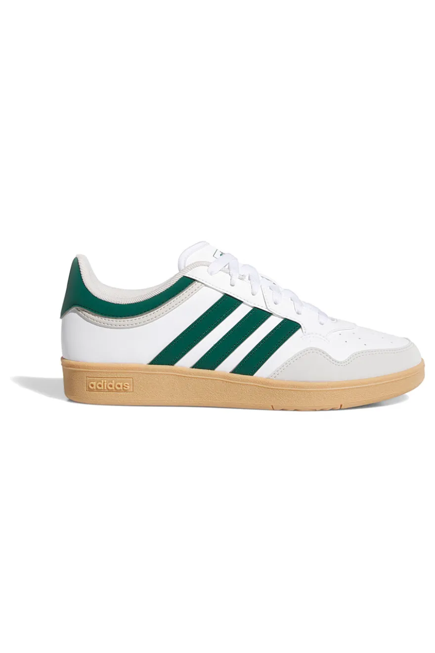 Sneakers bianche con dettagli verdi e suola gum Adidas Hoops 4.0