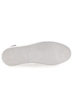 Sneakers Bianche con Dettagli Grigi in Pelle Made in Italy PTR 123