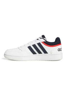 Sneakers bianche con dettagli blu e rossi Adidas Hoops 3.0