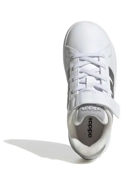 Sneakers bianche con dettagli metallizzati e chiusura a strappo Adidas GRAND COURT 3.0 EL C