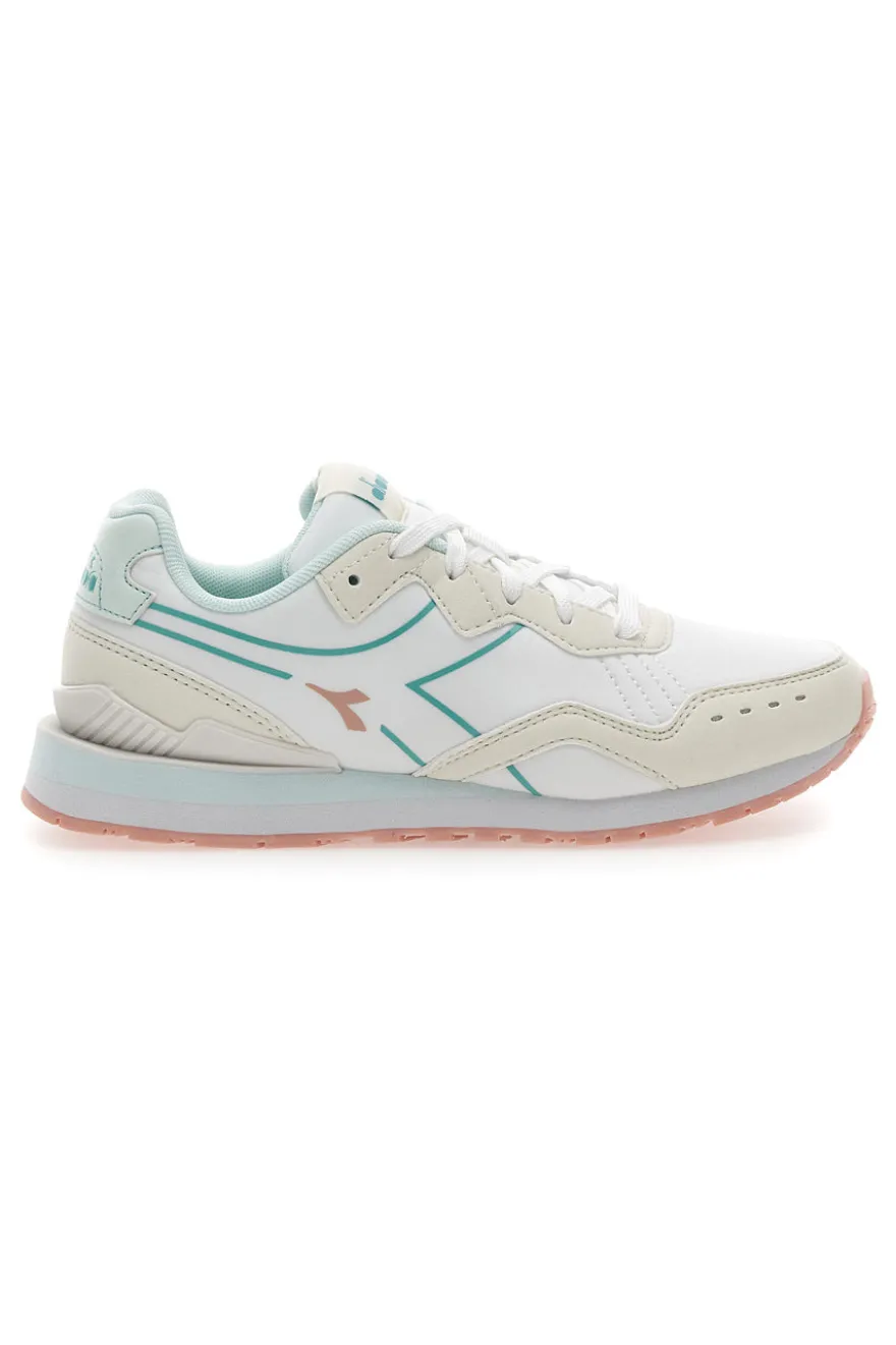 Sneakers Bianche Con Dettagli azzurri DIADORA Raven Wn