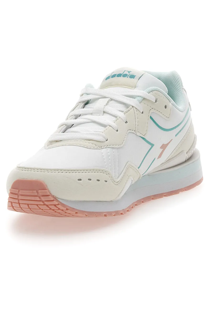 Sneakers Bianche Con Dettagli azzurri DIADORA Raven Wn