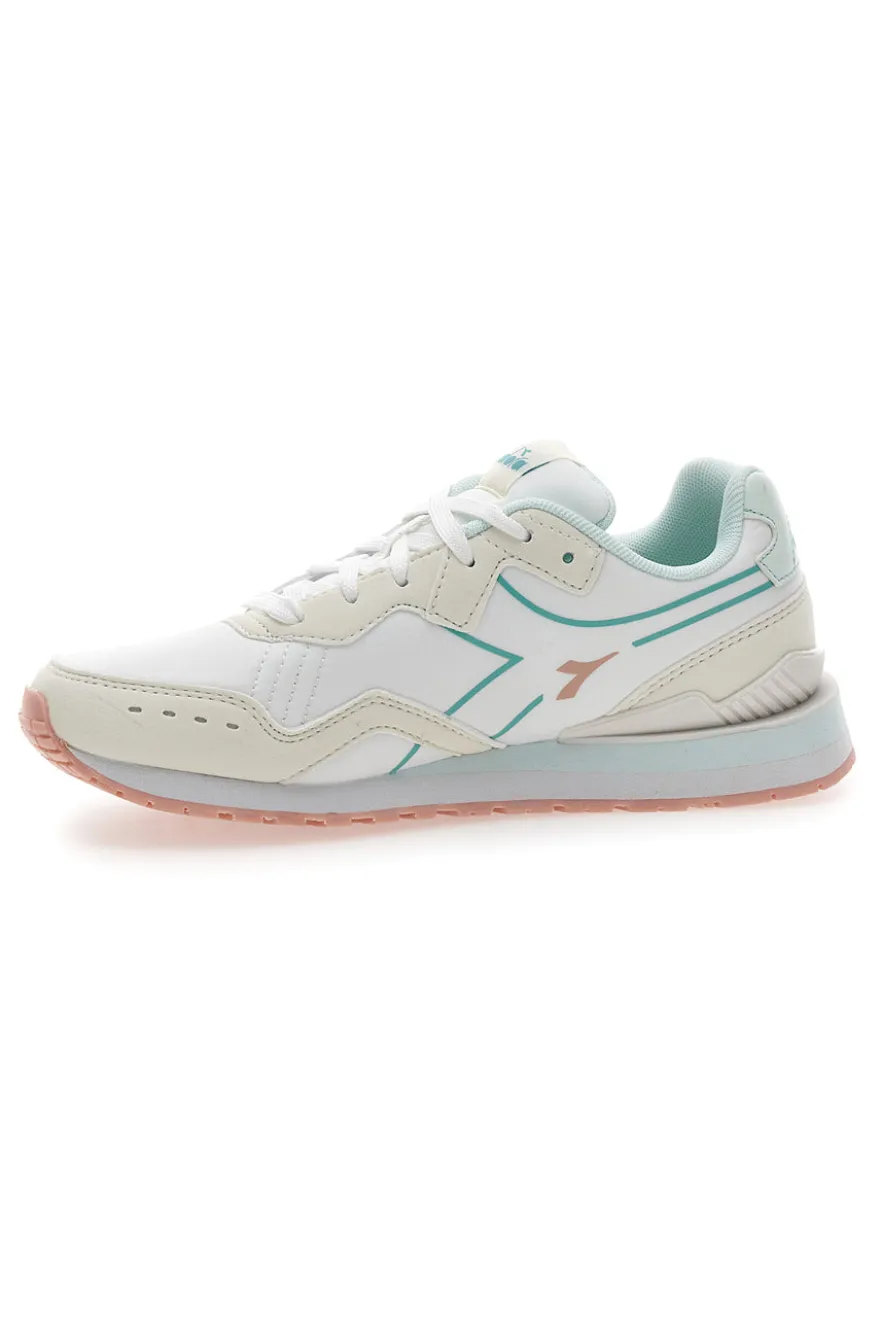 Sneakers Bianche Con Dettagli azzurri DIADORA Raven Wn
