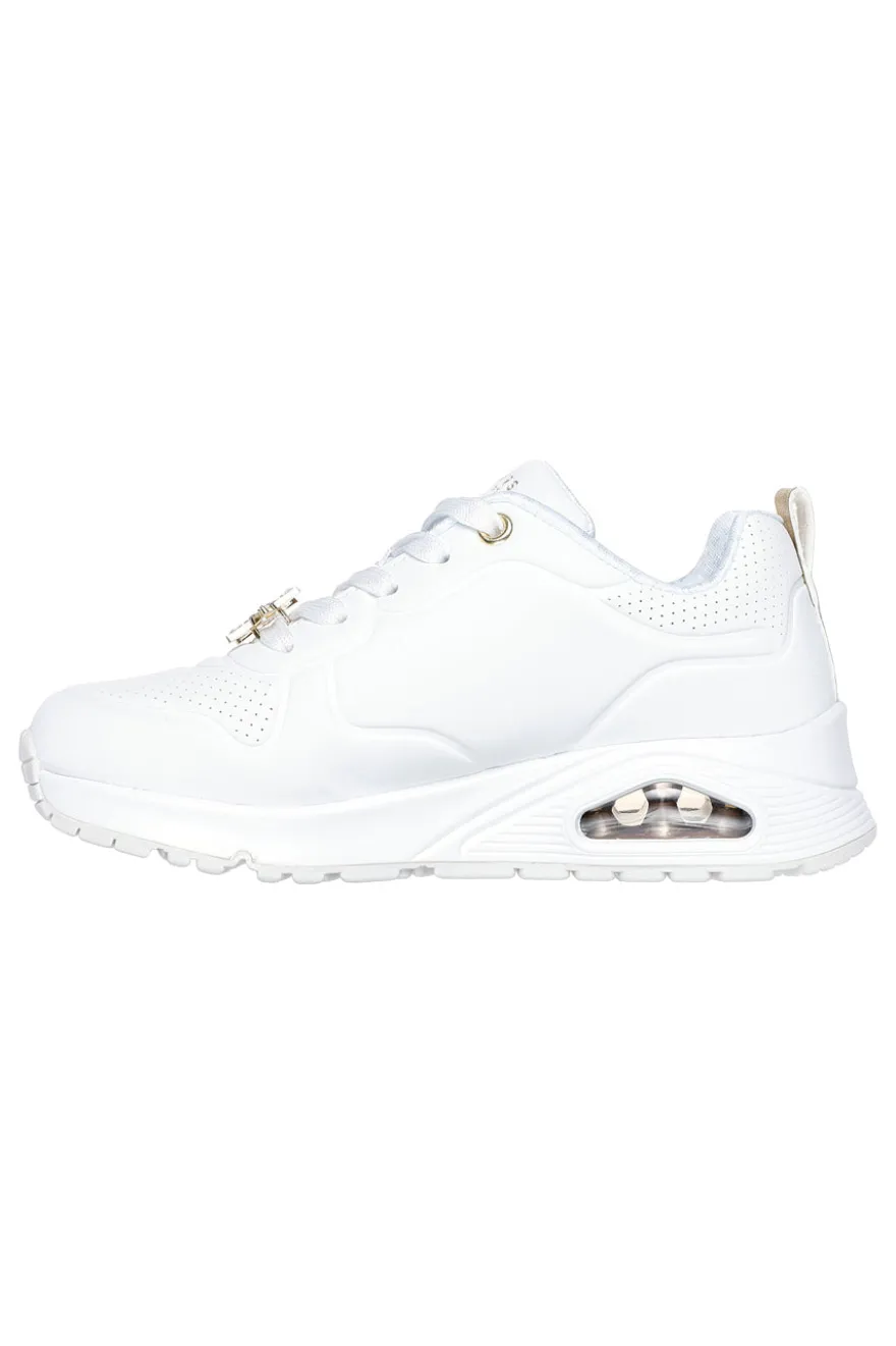 Sneakers bianche con dettagli gioiello Skechers UNO Gen1 TRENDY JEWELS ESS STREET GIRLS