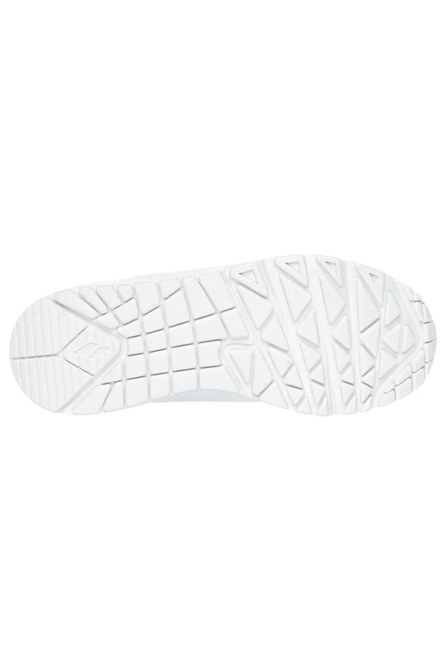 Sneakers bianche con dettagli gioiello Skechers UNO Gen1 TRENDY JEWELS ESS STREET GIRLS