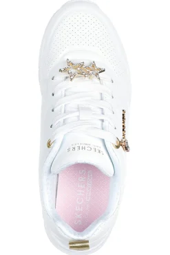 Sneakers bianche con dettagli gioiello Skechers UNO Gen1 TRENDY JEWELS ESS STREET GIRLS