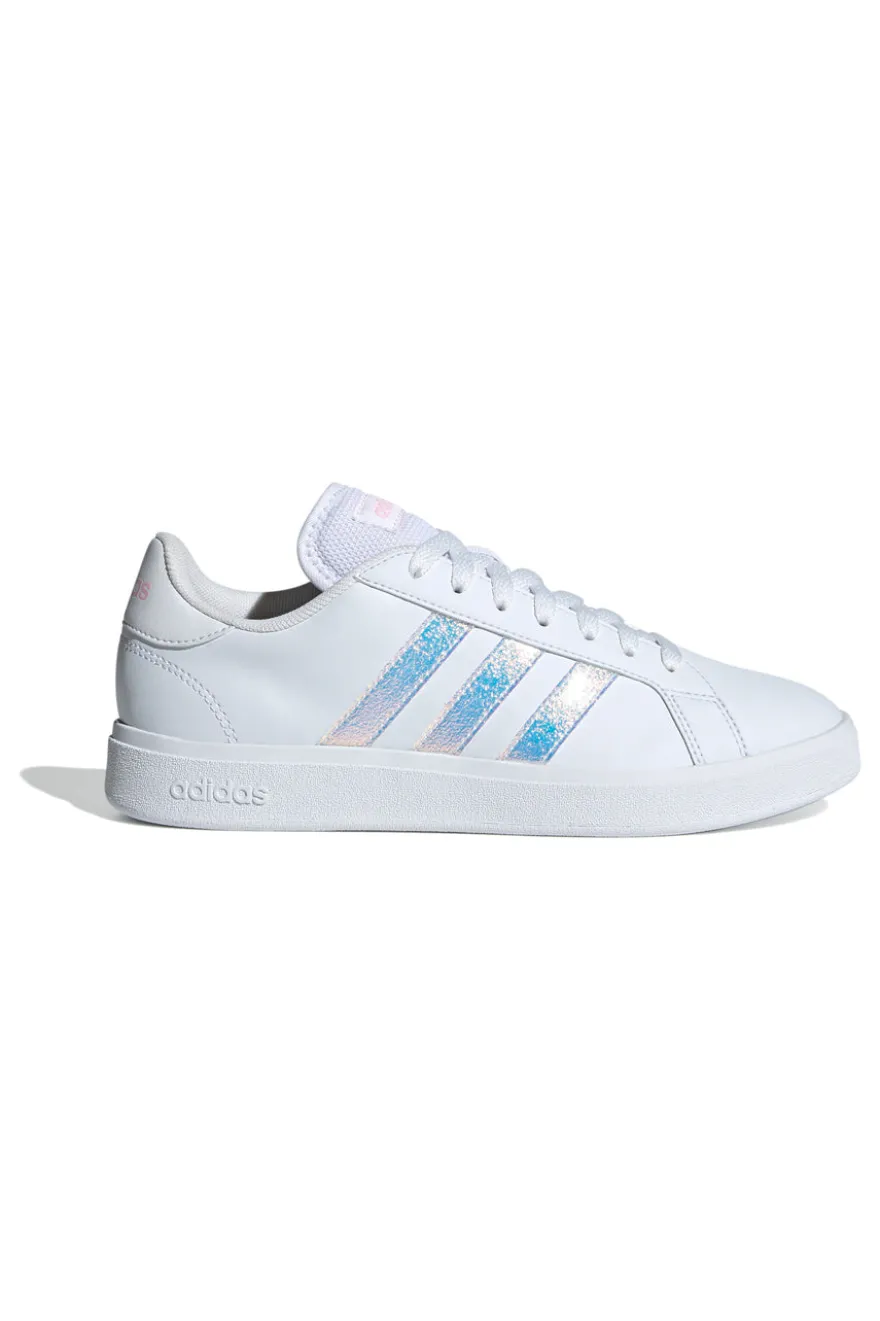 Sneakers bianche con dettagli iridescenti Adidas Grand Court Base 2.0